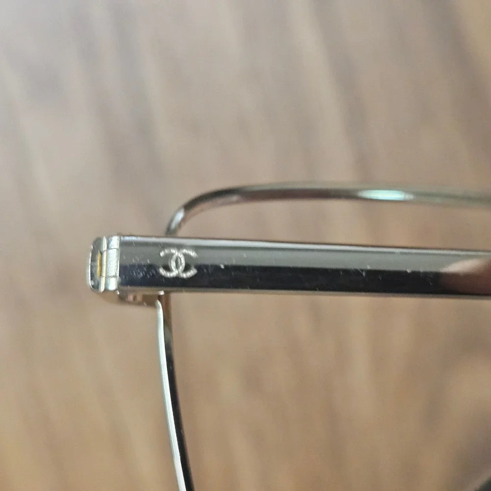 Chanel 4238-A Gold Metal Cat Eye Eyeglass Frames Only 53-19-140 Italy Luxury